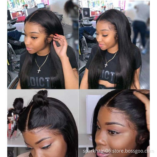 SPARK Mink Straight Brazilian Human Hair Lace Front Wig Remy HD lace Wigs Raw Natural Virgin Hair Wigs For Black Women